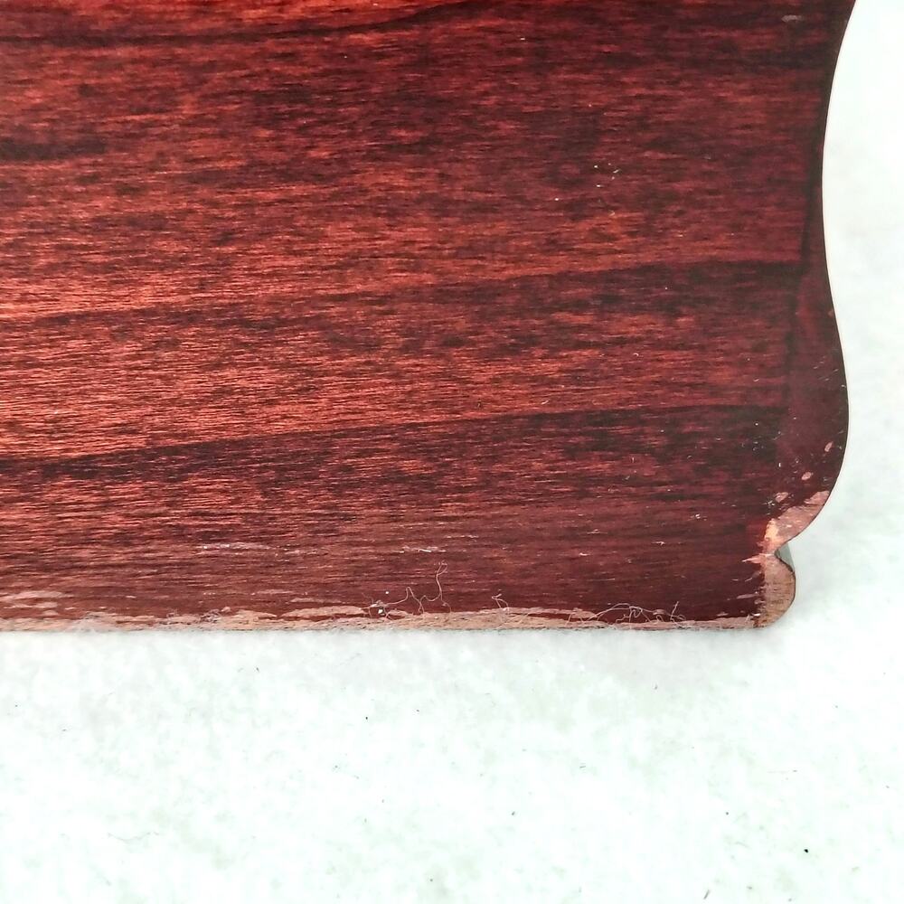Reed & Barton Wooden Jewelry Box Chest Red Velvet Lined Removable Tray VTG USA - Picture 6 of 13